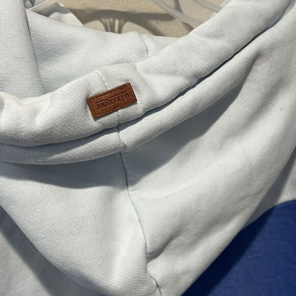 Wanakome Hoodie Women’s Small Corene Hooded Sweatshirt Blue Gray Colorblock - Picture 14 of 14